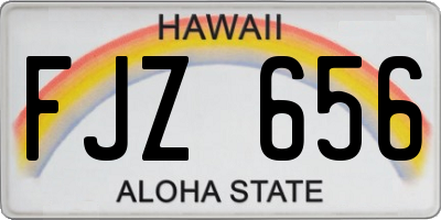 HI license plate FJZ656