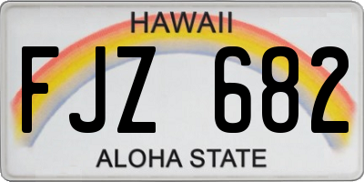 HI license plate FJZ682