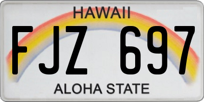 HI license plate FJZ697