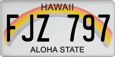 HI license plate FJZ797