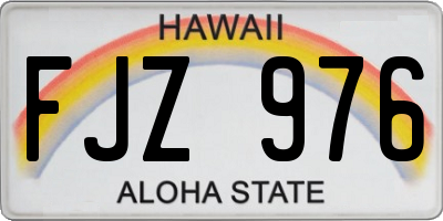 HI license plate FJZ976