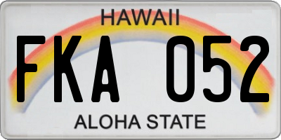 HI license plate FKA052