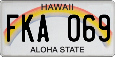 HI license plate FKA069