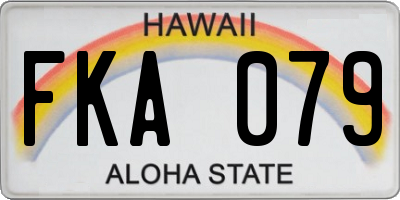 HI license plate FKA079