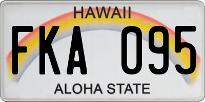 HI license plate FKA095