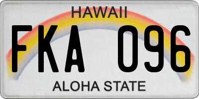 HI license plate FKA096