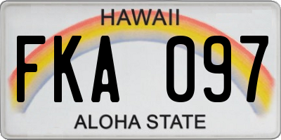 HI license plate FKA097