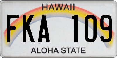 HI license plate FKA109