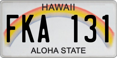 HI license plate FKA131