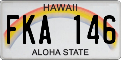 HI license plate FKA146