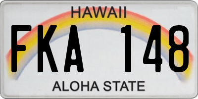 HI license plate FKA148