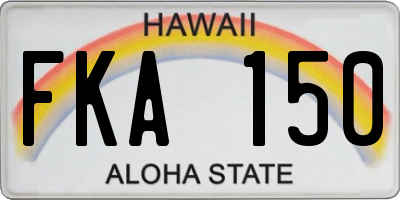 HI license plate FKA150