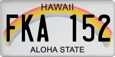 HI license plate FKA152