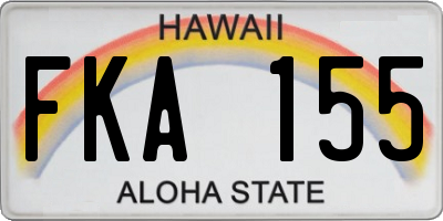 HI license plate FKA155