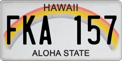 HI license plate FKA157