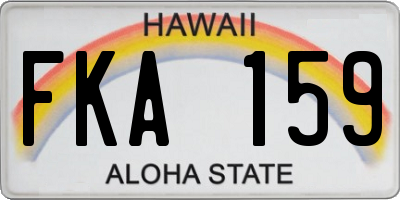 HI license plate FKA159