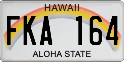 HI license plate FKA164
