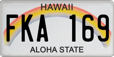 HI license plate FKA169