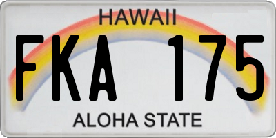 HI license plate FKA175