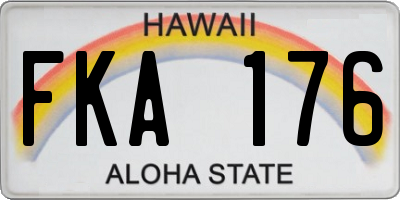 HI license plate FKA176
