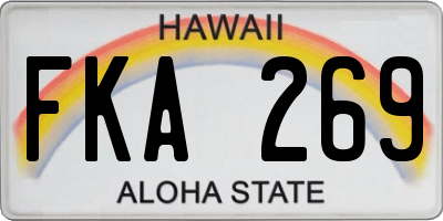 HI license plate FKA269