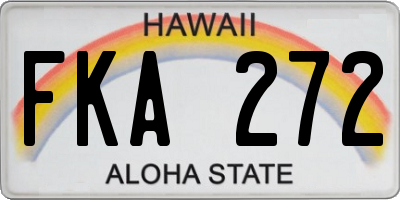 HI license plate FKA272