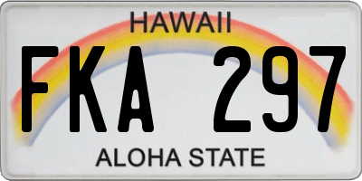 HI license plate FKA297