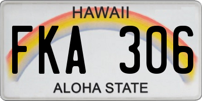 HI license plate FKA306