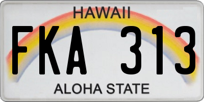 HI license plate FKA313