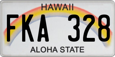 HI license plate FKA328