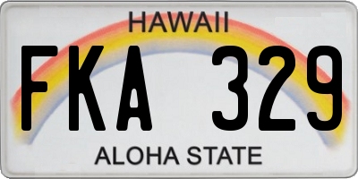 HI license plate FKA329