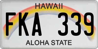HI license plate FKA339
