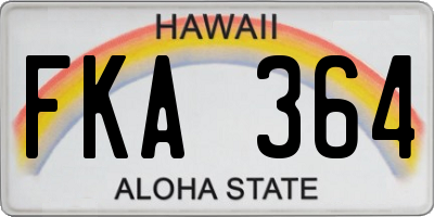 HI license plate FKA364