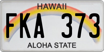 HI license plate FKA373