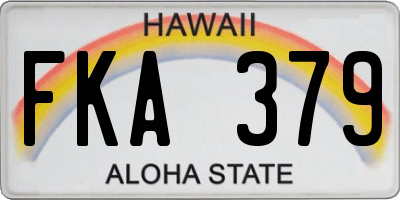 HI license plate FKA379