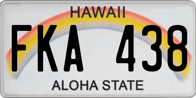 HI license plate FKA438