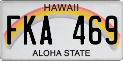 HI license plate FKA469