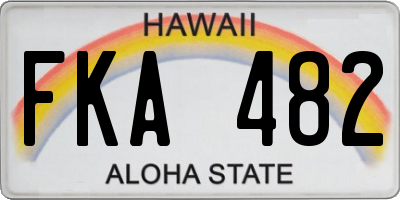 HI license plate FKA482