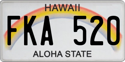HI license plate FKA520
