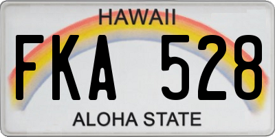 HI license plate FKA528