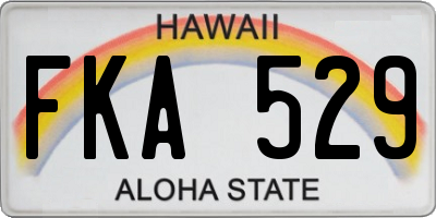 HI license plate FKA529