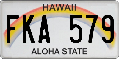 HI license plate FKA579