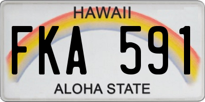 HI license plate FKA591