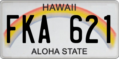 HI license plate FKA621