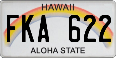 HI license plate FKA622