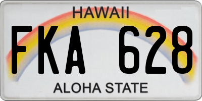 HI license plate FKA628