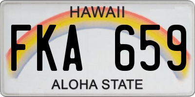 HI license plate FKA659