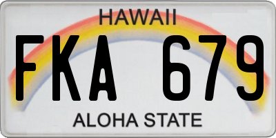 HI license plate FKA679