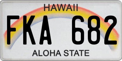 HI license plate FKA682