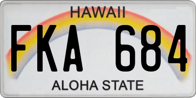 HI license plate FKA684